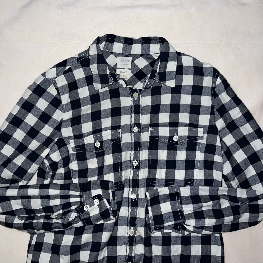 Blue and White Checkered Flannel